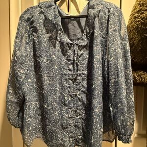 Lucky Brand Blue Floral Blouse